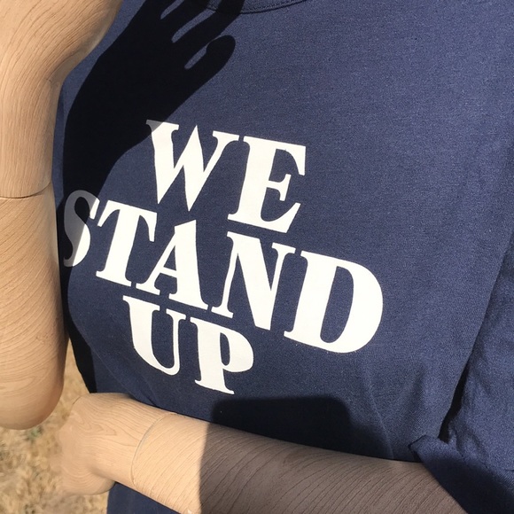 🆕J Crew We Stand Up Graphic T-Shirts Made in USA Blue NWT Or NWOT - Picture 3 of 4